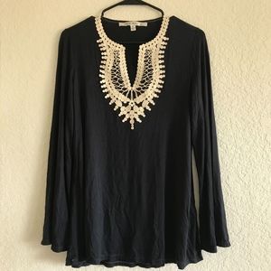 Max Studio Navy Blue Tunic Small